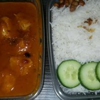 Nasi Lemak with Masak Merah with rice at Kuala Lumpur Café in Leeds