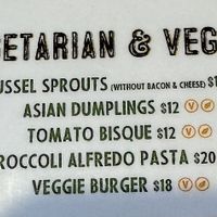 “Vegan” menu but inaccurate labels  at The Junction in Snowshoe