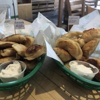 jalapeño and potato pierogis   at Baba's Pierogies in Brooklyn