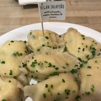 these are delicious. at Baba's Pierogies in Brooklyn