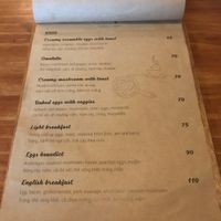 Part of menu  at The Hideout Cafe in Da Nang