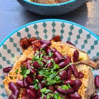 Aladin mit Hummus at Kumpir Kumpels in Essen