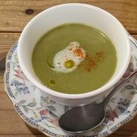 Pea soup  at Shoji Cafe Sora in Takamatsu