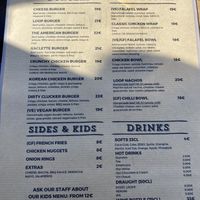 Menu  at The Loop Bar in Tignes