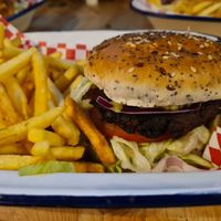 Vegan beans burger at The Loop Bar in Tignes