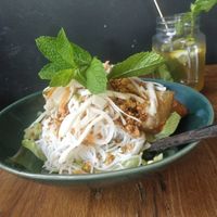 Springrolls noodle bowl at Madame Tâm City in Aachen