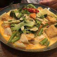 Curry noodle tofu  at Madame Tâm City in Aachen