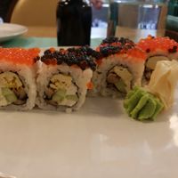 Norwegian rolls with caviar. at Healthy Conscience in St Petersburg