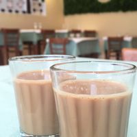 Chai - Indian tea with cardamom and other spices at Atithi Indian Vegetarian Restaurant in Lisbon