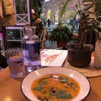 Kimchi soup at GRÜN in St Petersburg