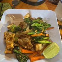 Fried noodles with tofu, so yummy!  at Thai Food Bar in Pai