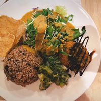 Vegan pumpkin croquettes   at VegeHolic in Tokyo