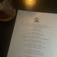 Menu at Dirt Candy in New York City