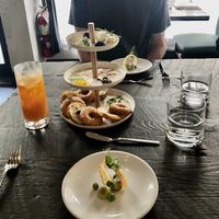 Bagels with the fixin’s!!!  at Dirt Candy in New York City