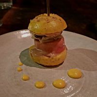 Carrot slider (another delicious gift) at Dirt Candy in New York City