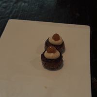 Winter “tater tot” with guava ketchup (complimentary snack from the kitchen, not on the set menu)  at Dirt Candy in New York City