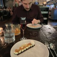 Winter turnip dessert course  at Dirt Candy in New York City