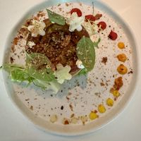 Fennel pastry, carmelized onion, citrus   at Dirt Candy in New York City