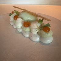 Bok choy mousse ? It was sweet, not for me  at Dirt Candy in New York City