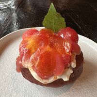 Tomato doughnut  at Dirt Candy in New York City