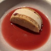 Caramelized onion and raspberry ice cream. Didn’t taste or feel or even look like an expensive dessert and the onion was overpowering.   at Dirt Candy in New York City