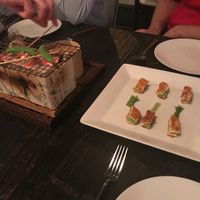 BBQ beans and mushu at the table  at Dirt Candy in New York City