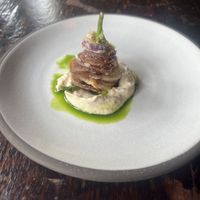 Spiralized fried baby eggplant  at Dirt Candy in New York City