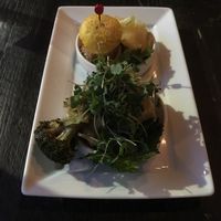 Carrot slider & Broccoli hot dog at Dirt Candy in New York City