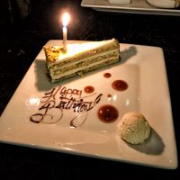 It was called a celery cake but you just tasted the sweet deliciousness and the lovely texture contrast between cake and icing. at Dirt Candy in New York City