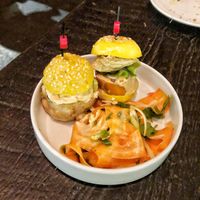 fabulous little sliders with all kinds of flavors and textures at Dirt Candy in New York City