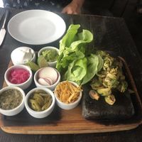 Brussels sprout tacos in lettuce wraps  at Dirt Candy in New York City