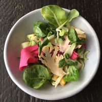 Brassica with smoky broth at Dirt Candy in New York City