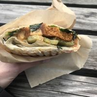 Seitan burger/wrap at Bäristo - Foodtruck & Catering in Hamburg