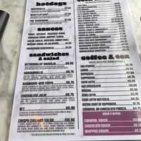 Menue   at Vegan Heroes in Eindhoven