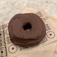 Dark Chocolate (not even photoshop can fix this nasty donut)  at Doughnut Plant - Grand Central in New York City