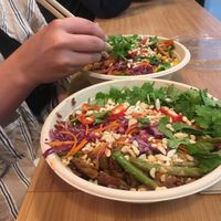 Amazing staff!! Got to build our own lovely meal! at Rice Up - HB in Zurich