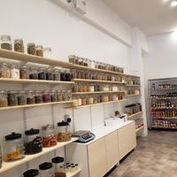 Spice wall at Zero Waste Bulk in Waterloo