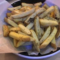 Shareable fries (w/o Parmesan to be vegan) at Bath St. Burger in Glasgow