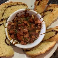 Bruschetta starter, made vegan by removing cheese at High Note Cafe in Boise