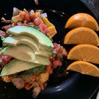 Vegan breakfast potatoes, I added vegan cheese at High Note Cafe in Boise