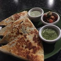 Quesadilla with soy curls  at High Note Cafe in Boise