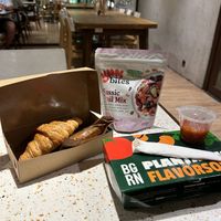 Croissant, nuts and bowl for take-away  at Burgreens - Menteng in Jakarta