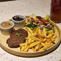 Steak and chips at Burgreens - Menteng in Jakarta