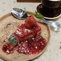 Strawberry cheesecake at Burgreens - Menteng in Jakarta