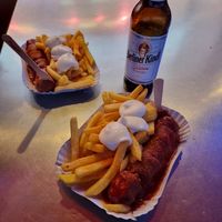 Vegan currywurst at Curry 36 in Berlin