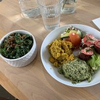 Kale salad and couscous Buddha bowl  at Verdine in Houston