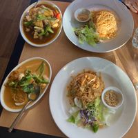 GF/VE Pad Thai & Tofu Penang Curry  at Rim Nam Thai in Hebden Bridge