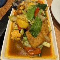 Tofu stir fry   at Rim Nam Thai in Hebden Bridge