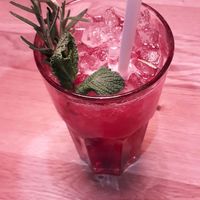 Himbeer-Minze-Rosmarin Limonade at Hans im Glück in Bielefeld