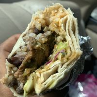 Chile Verde Burrito at Good Karma Artisan Ales & Cafe in San Jose